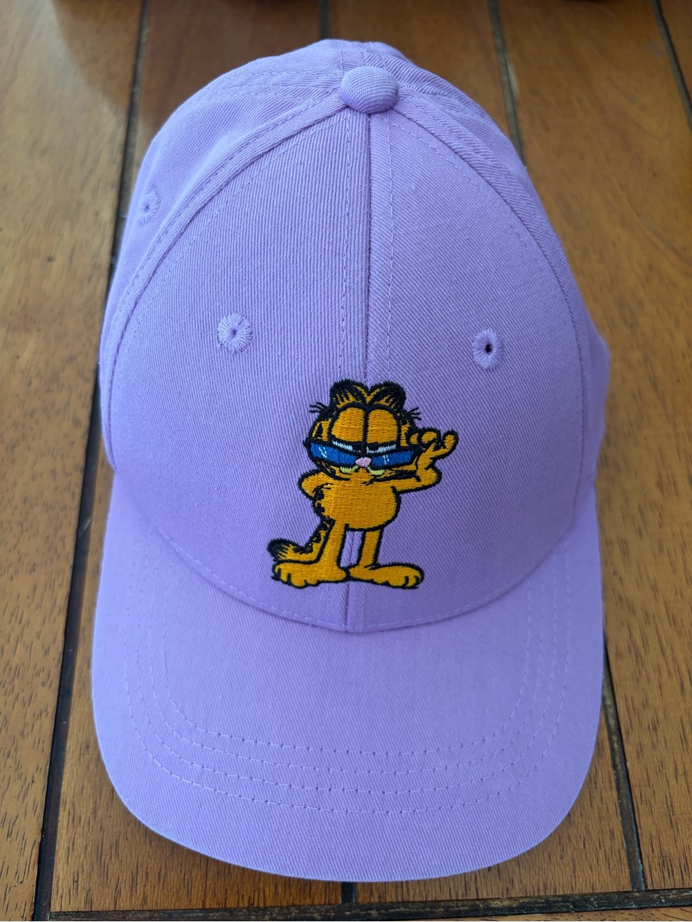 Nickelodeon Kids Lavender Cap with Garfield Embroidery - Yellow, Blue, Black